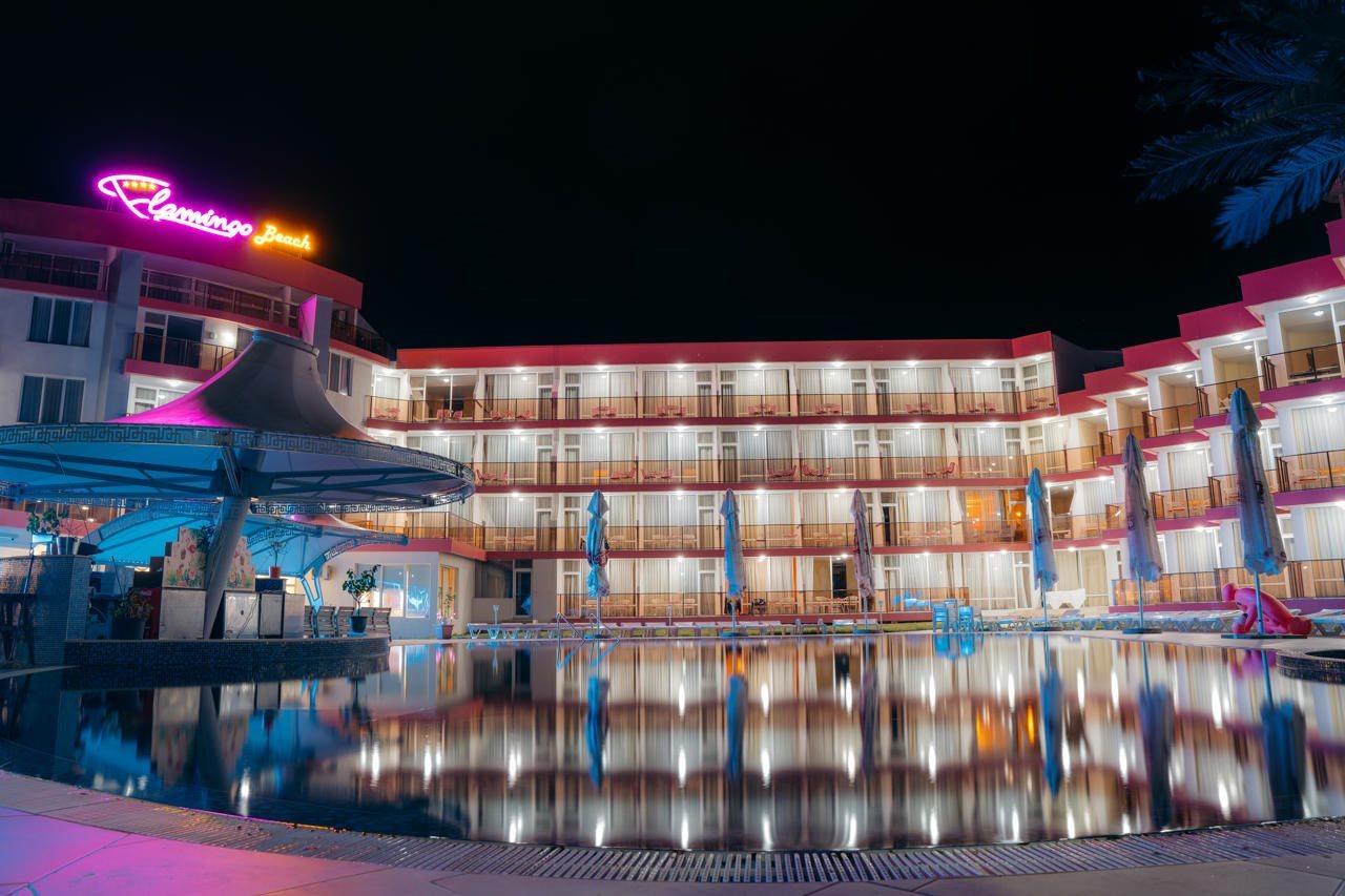 Flamingo Beach Hotel ساني بيتش المظهر الخارجي الصورة